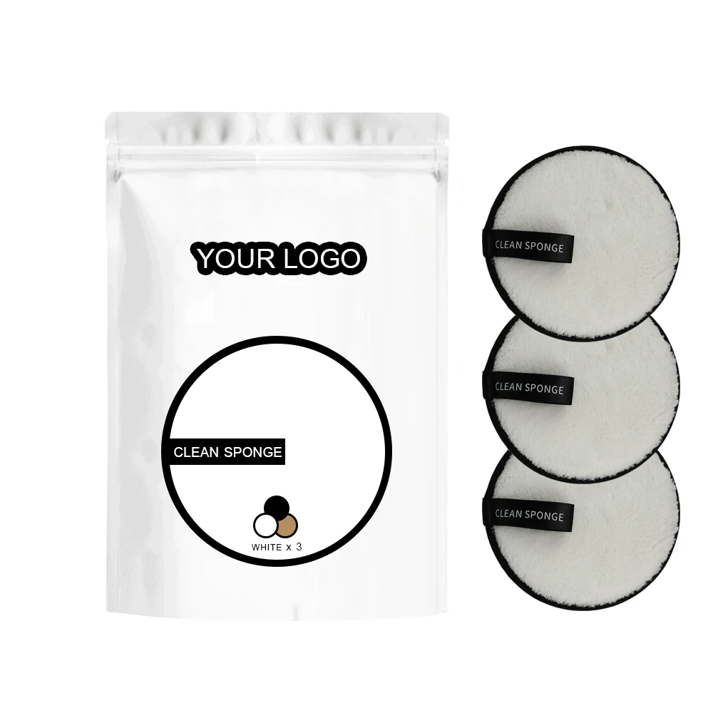 
Private Label Microfiber Cotton Face Cleansing Makeup Powder Reusable Extra-Softness Pack Of 3 The Modern Makeup remover pads 