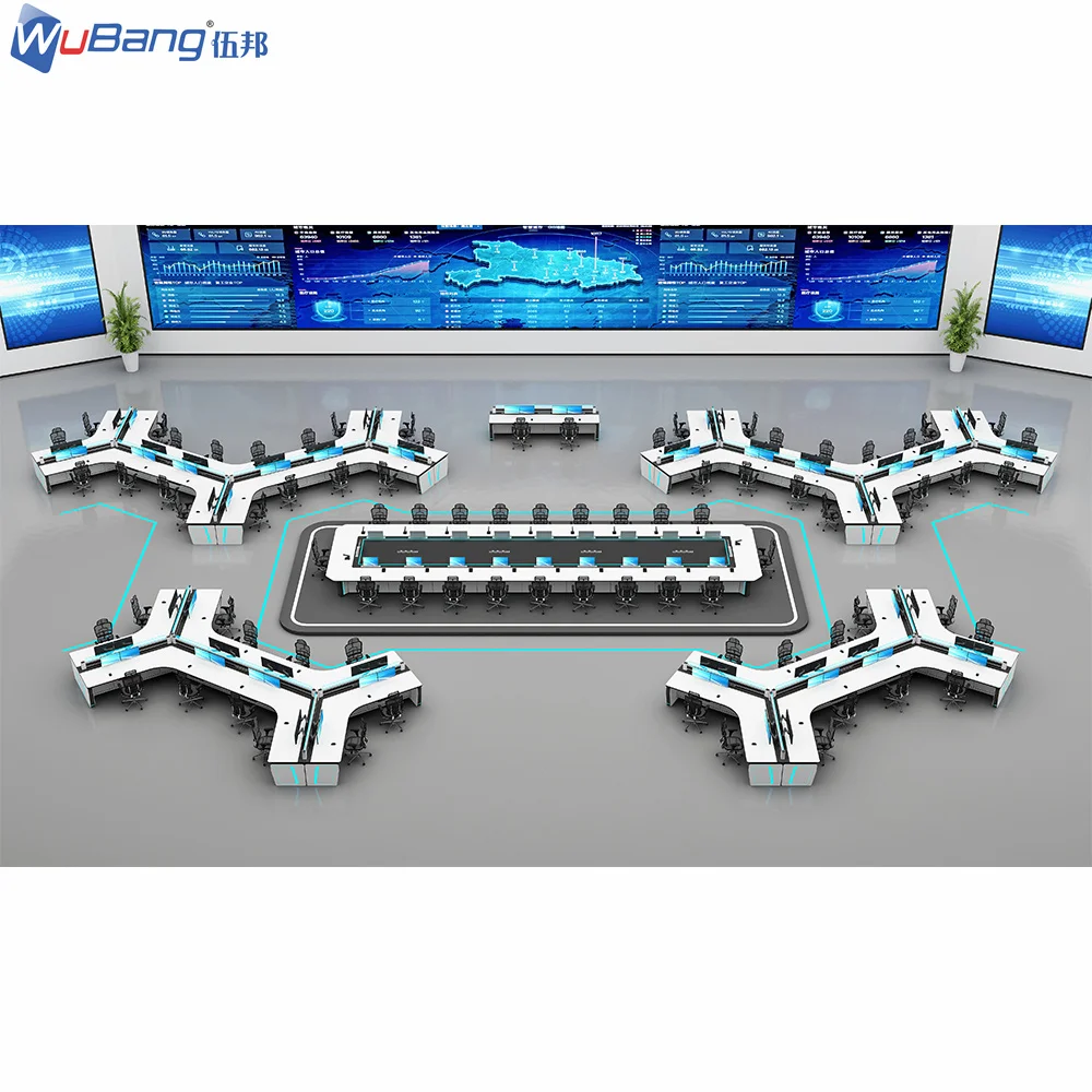 factory direct sale custom computer command center console air controlled workstation control room console