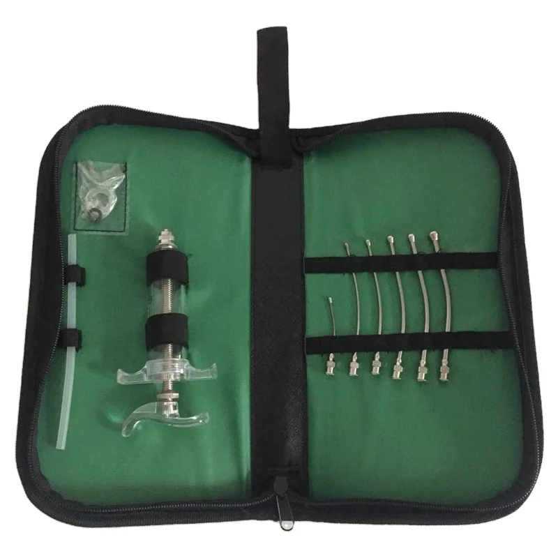 Stainless steel curved feeding needle for birds