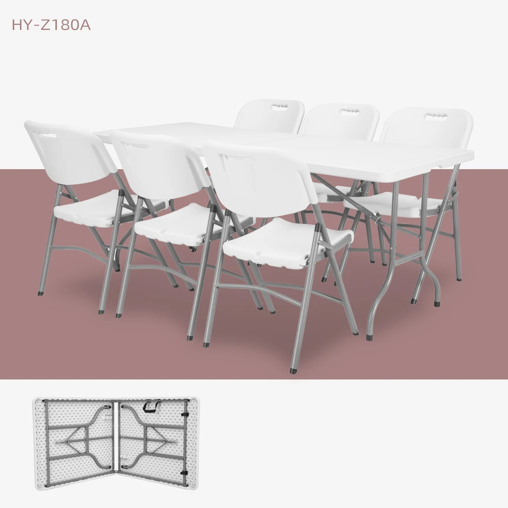 6ft 8FT Blew Molding Outdoor party tables 6 foot square folding table events