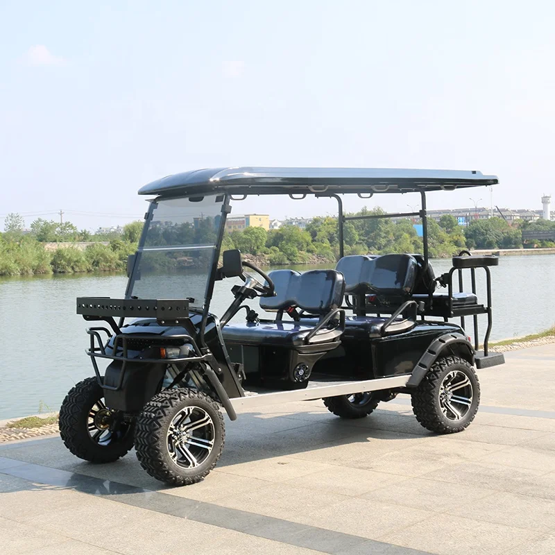 Electric 6 Passenger Hunting Golf Cart with Rain Cover