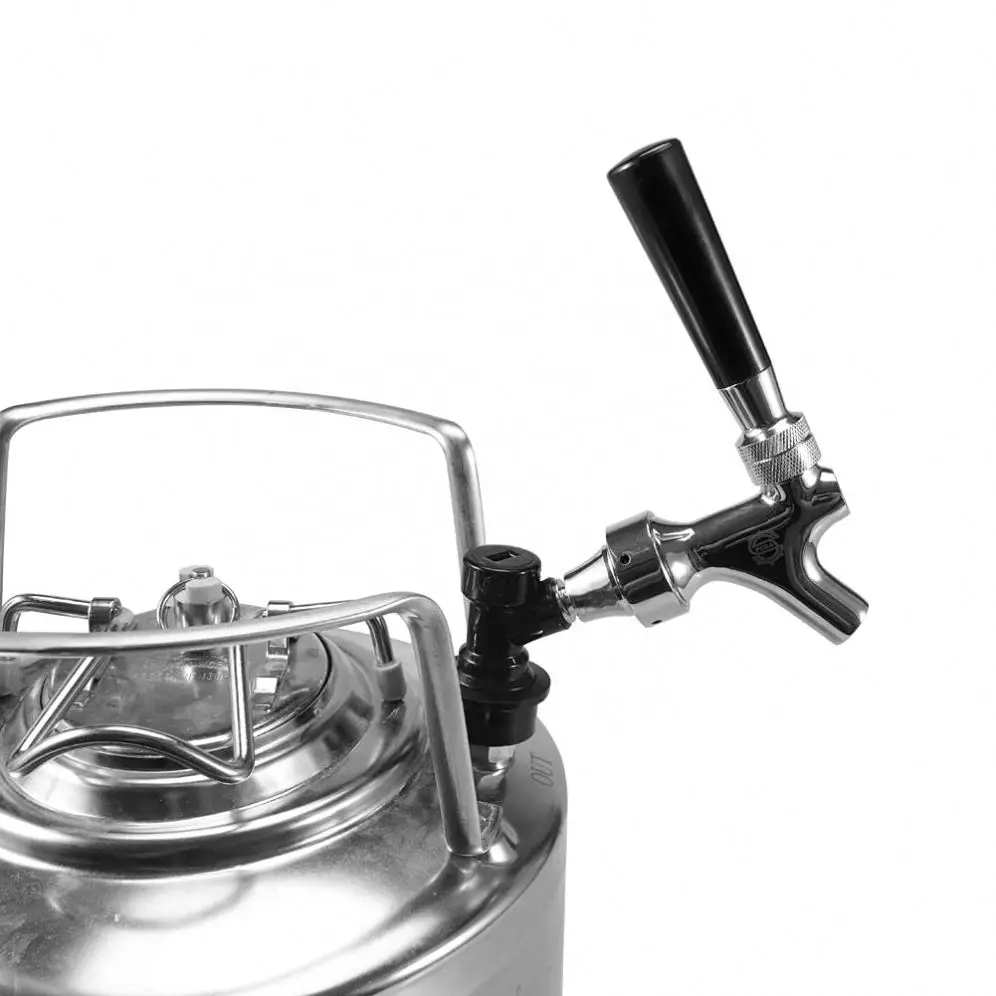 304 Stainless Steel Draft Beer Keg Tap Beer Tap with Well-Pouring Fits for American Beer Shanks and Towers