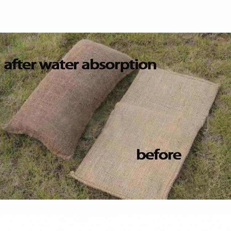 Self Expanding Sandbags Jute Hessian Flood Bags with Super Absorbent Polymer