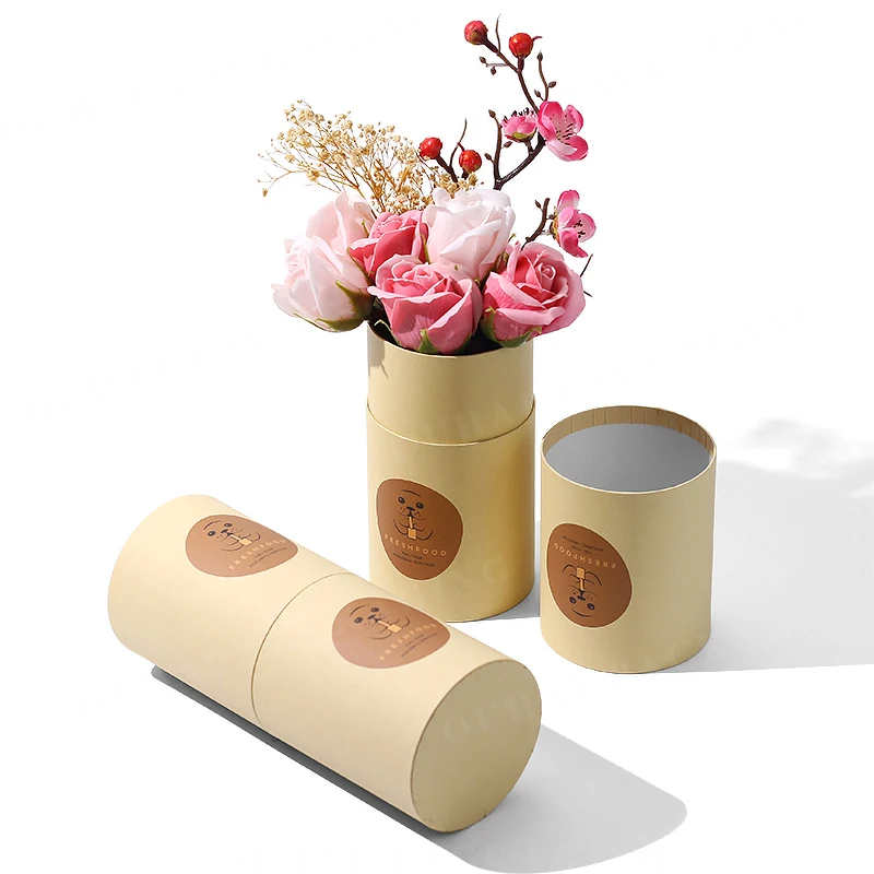 Custom Loose Tea Leaf Cans Food Grade Cardboard Cylinder Empty Coffee Container Paper Tube Packaging Round Boxes