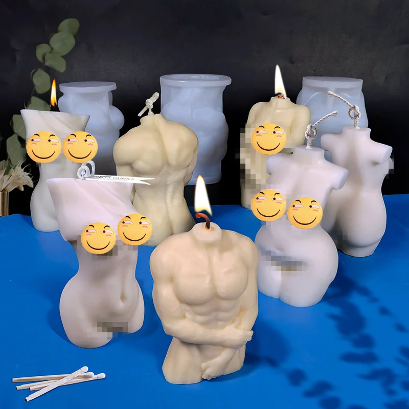 3d Body Shape Food Grade Silicone Molds DIY Women Candles Handicraft Jewelry Silicone Candle Mold