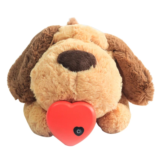 Amazon Hot Anxiety Pet Puppies  Soft Soothing Plush Sleeping Puppy  Behavioral Training Aid Toy Plush Pet Toy with Heartbeat