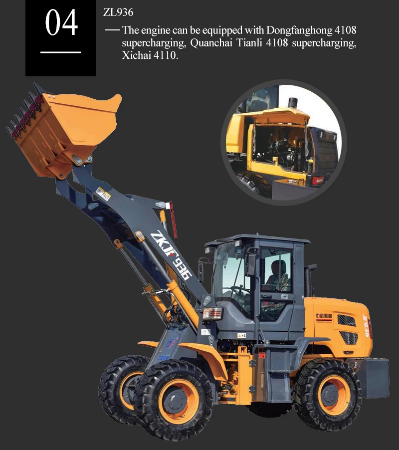 factory supply compact wheel loader CE approved 2ton loader