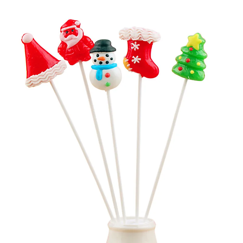 Individual Package Crunchy Fruity Sweets Christmas Tree/Boots Santa Claus/Hat Snowman Shaped Hard Candy