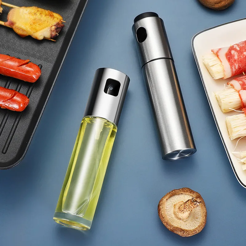 Kitchen Stainless Steel Oil Vinegar Dispenser Bottle Dispenser Mist Food Machine And Pump Glass Spray Vinegar Oil Sprayer