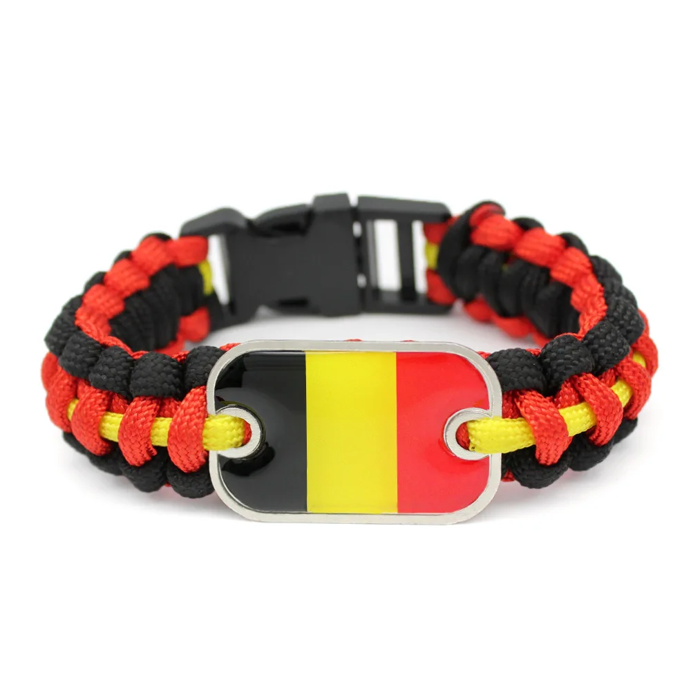 Women Men Unisex Woven Cheap AdjustableRope Handmade Team Paracord Braided USA America  National Country Flag Bracelet