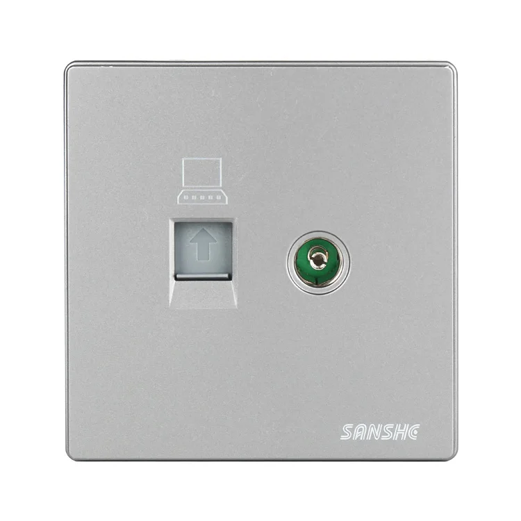 Sanshe PC material single relate eight core computer and data sockets