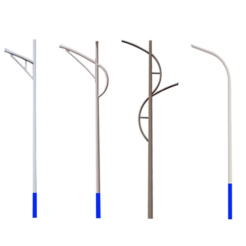 Hepu Factory Direct Polygonal Outdoor Street Light Pole 4m-9m Steel with Hot Dip Galvanized Finish Direct steel Material