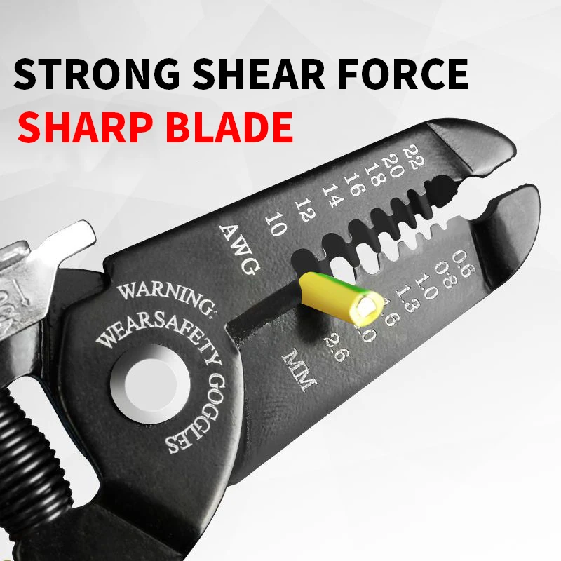 Special tools for electricians: multifunctional pliers, wiring pliers, universal wire and cable scissors, wire pressing pliers.