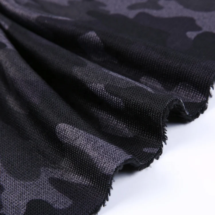 100% polyester jacket camouflage printed polar fleece bond velvet fabric for coat