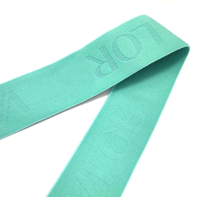 embossed debossed heavy elastic webbing nylon 2mm elastic webbing belt material band