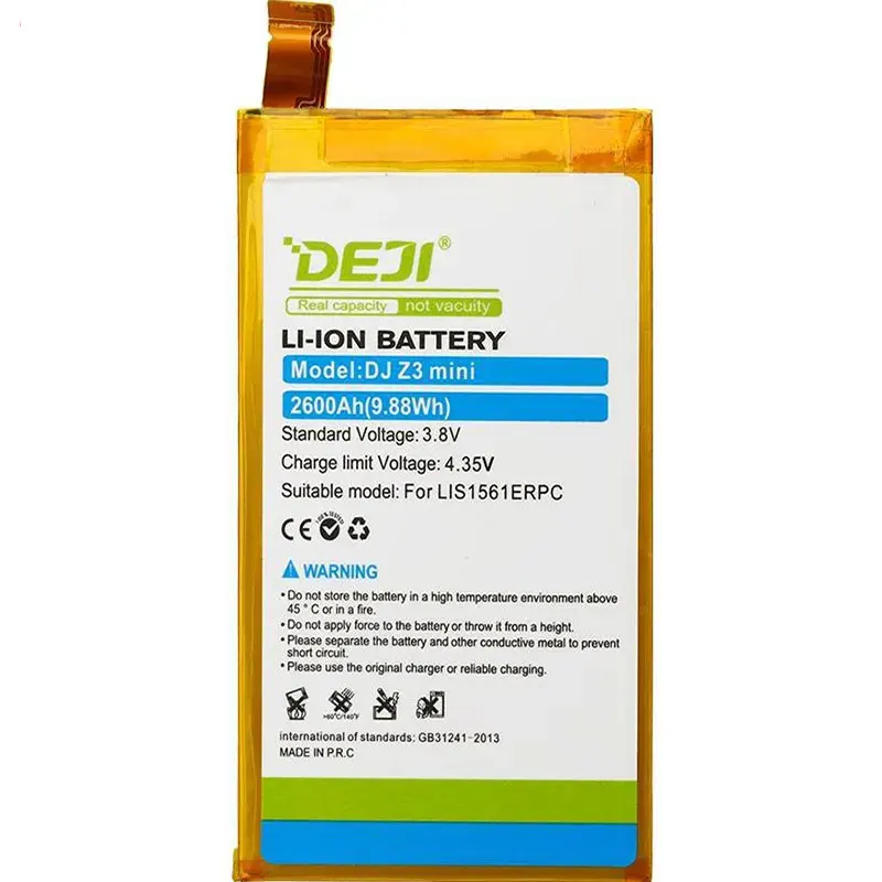 DEJI Wholesale LIS1529ERPC phone battery for sony Xperia L50T D6502 D6503 Z1 Z2 Z4 Z5 Z3 plus mini