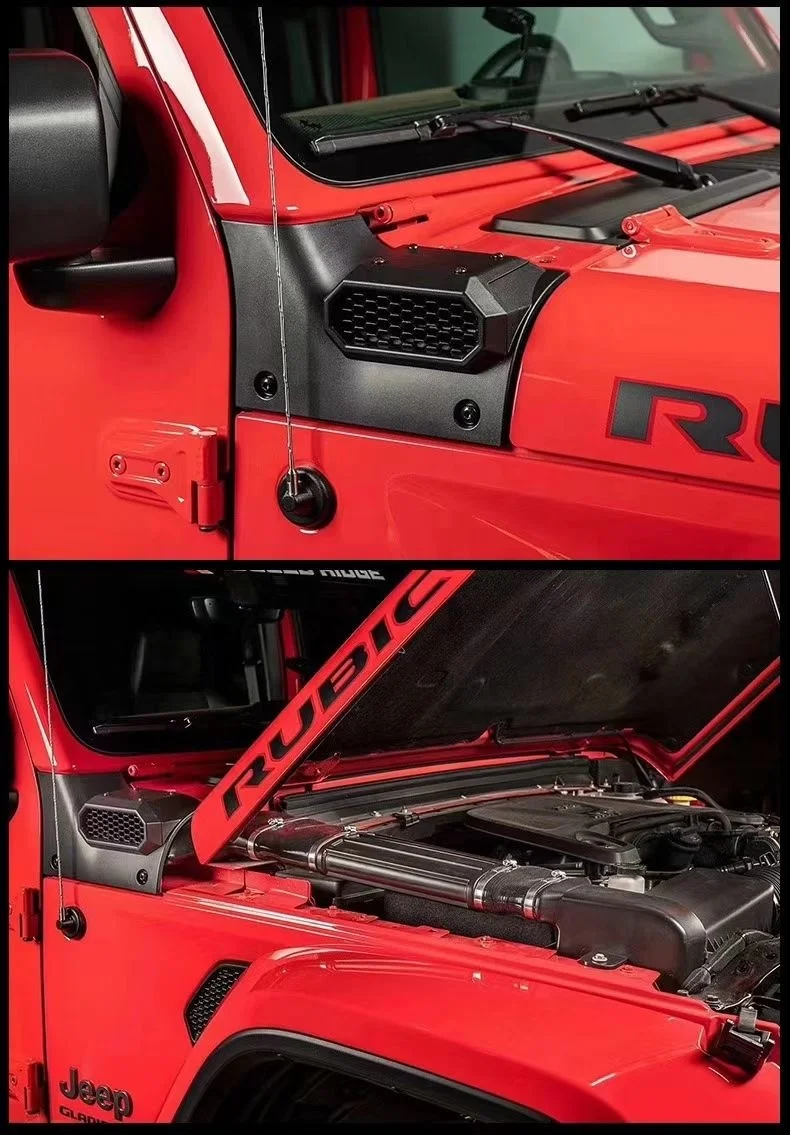  Автомобильные запчасти для внедорожника ABS черное подводное плавание Jeep Wrangler JL 18 + Автоматический воздухозаборник автомобильное