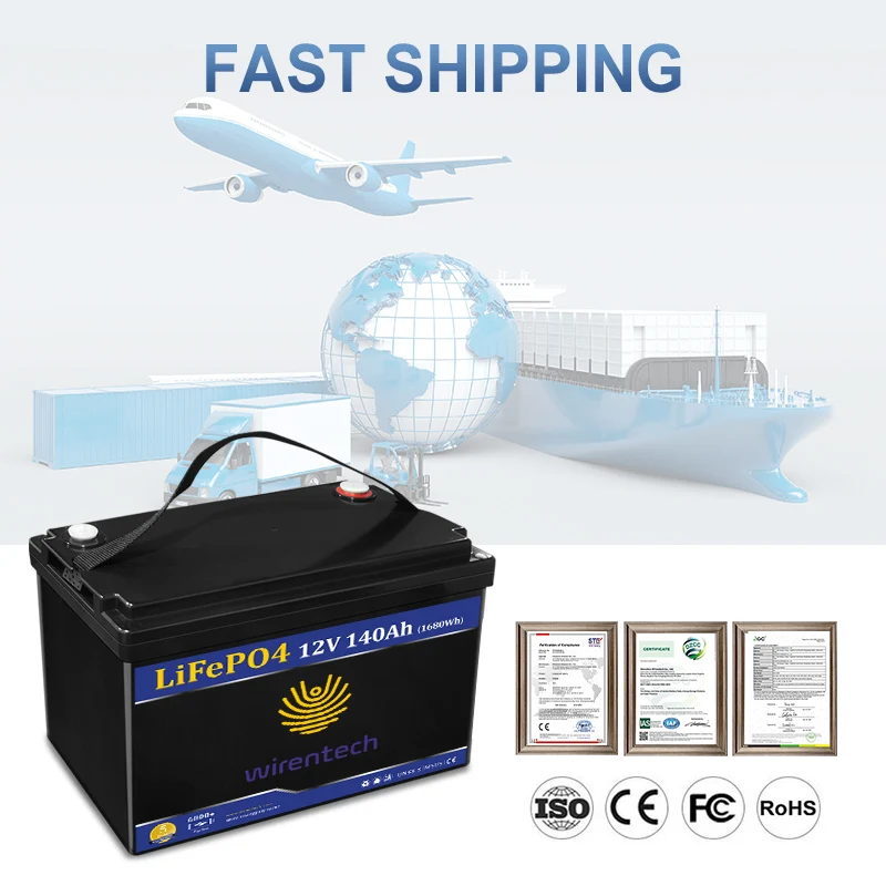 Newly released 12V 140Ah 150Ah 180Ah customizable lifepo4 car starter battery with BMS