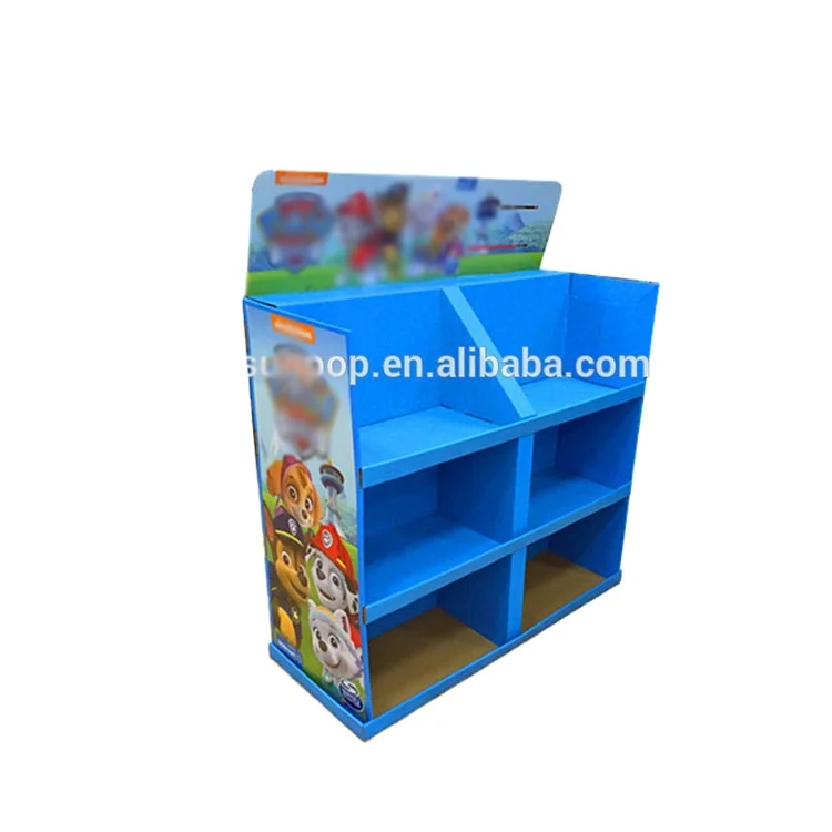 
Chinese Custom Flexo Printing Cardboard Corrugated shelf Shop Plush Toy Dog display rack perfume Display stand 