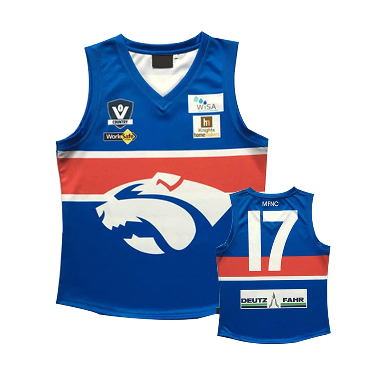 Oem Custom Best Quality Durable Afl Football Jersey Footy Jumper