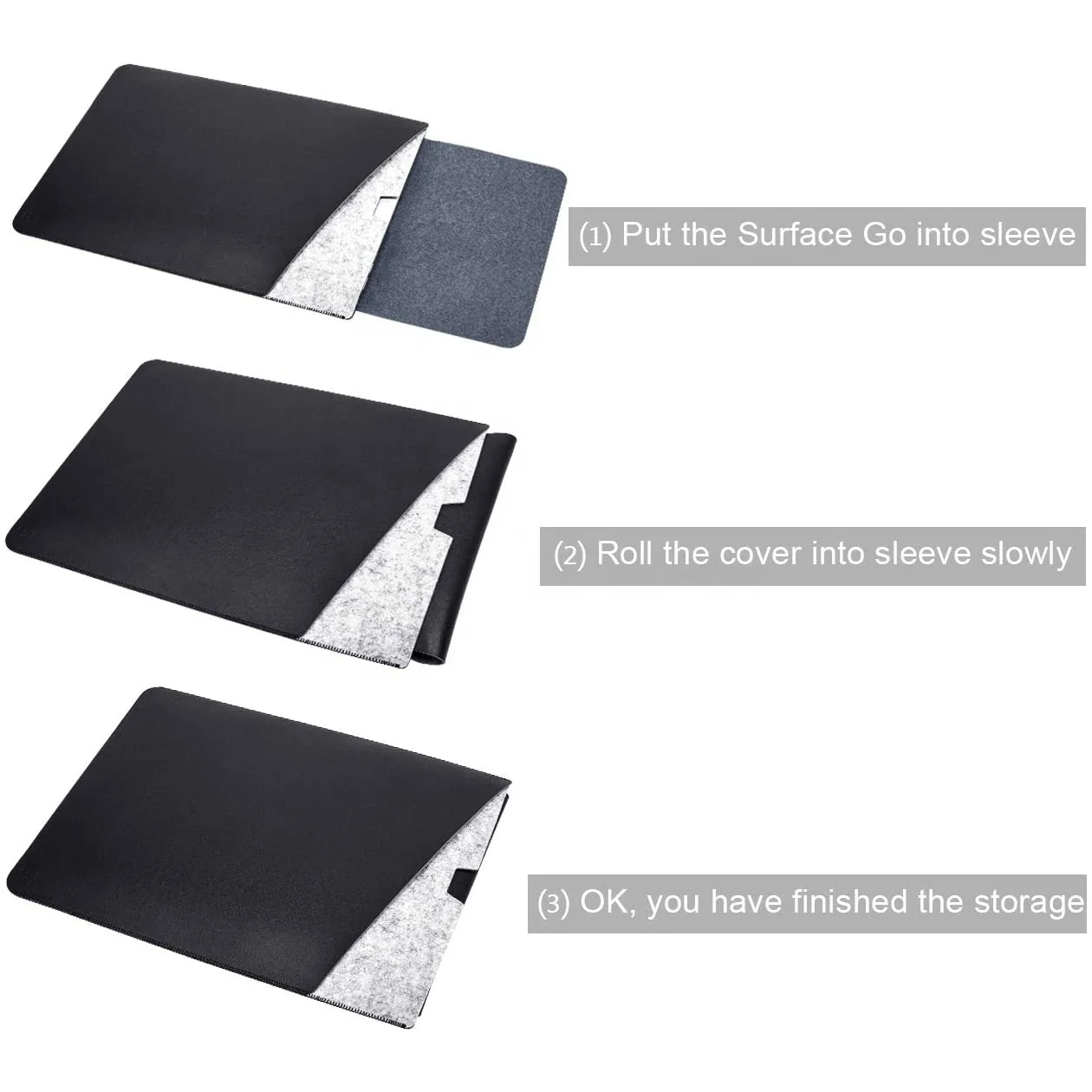 Sleeve Dual Pocket Slim Protective Case Compatible 10 inch Surface Go for Surface MacBook huawei lenovo