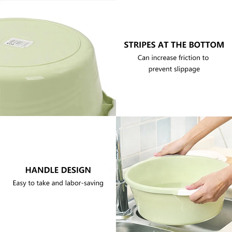 Strong Durable Foot Bath Tub Different Sizes Stacking Basin PP Washing Kitchen Plastic Basin Wash