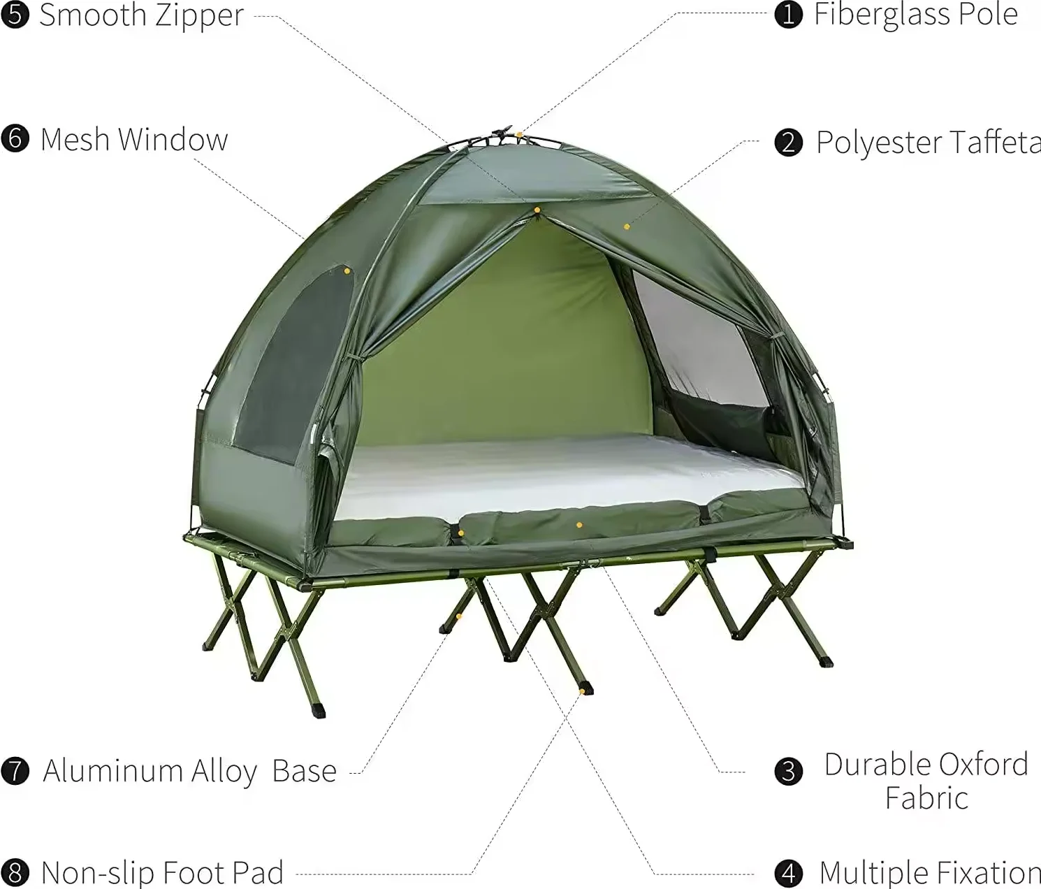 Tents Camping Outdoor Heavy Duty Cots 1 Person Folding Tent Four-Season Simple