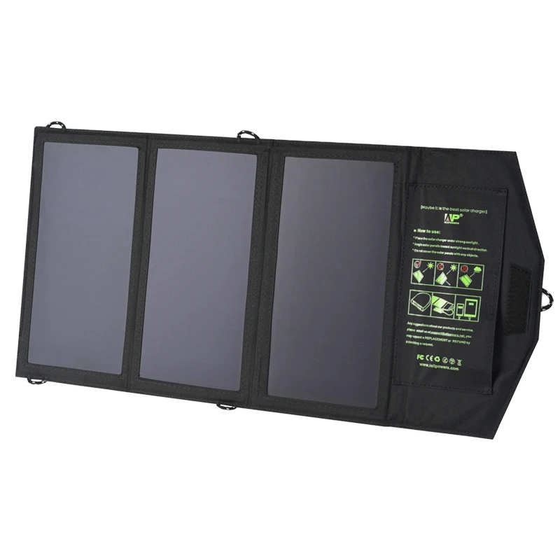 Factory Price Foldable 5V21W Solar Panel for Camping  Portable Foldable Solar Charger for Phone With USB Output Outdoor Use