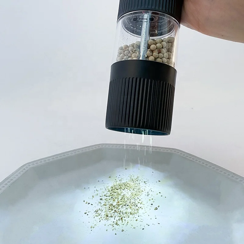 2pcs Battery Operated Automatic Salt Pepper Grinder Set Electric Spice Mill for Cooking