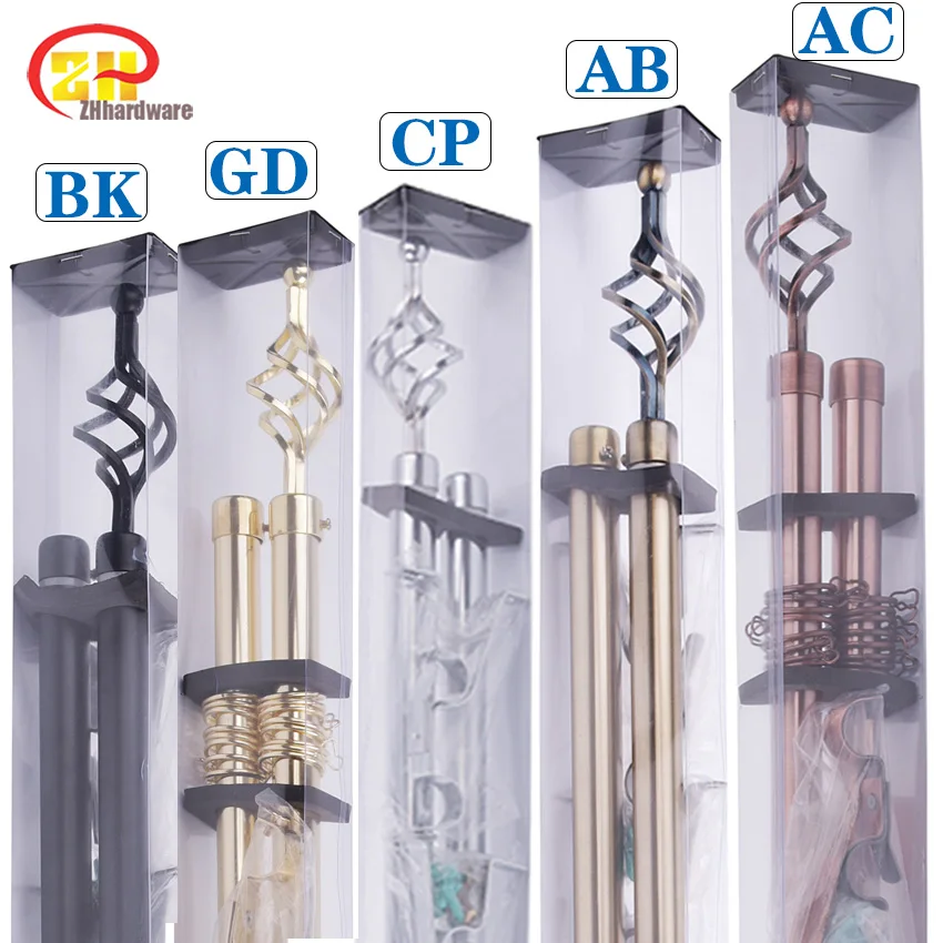 Luxury contemporary curtain rod final hanging adjustable bedroom machine round curtain tube iron double electric curtains