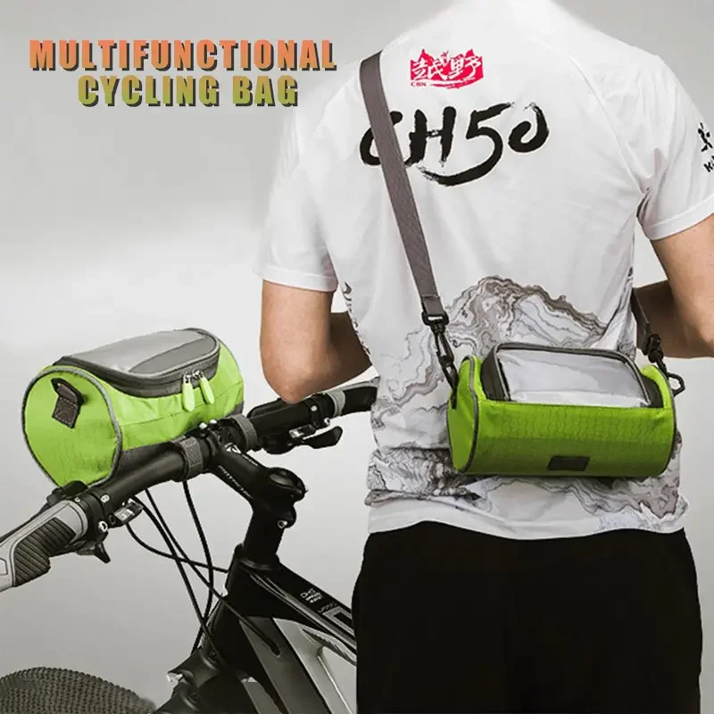 Multifunctional Mountain Bike Supplies Storage Bag Single Shoulder Crossbody Bag Bike Touch Screen Navigation Riding Bags