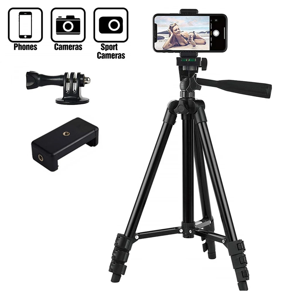 CPYP 3110 3120 Digital Camera Tripod 0.5m 1.2m 1.6m 2.1m Selfie Light Phone Ring Light Tripod with 1/4 Screw Stand 160CM TRIPOD