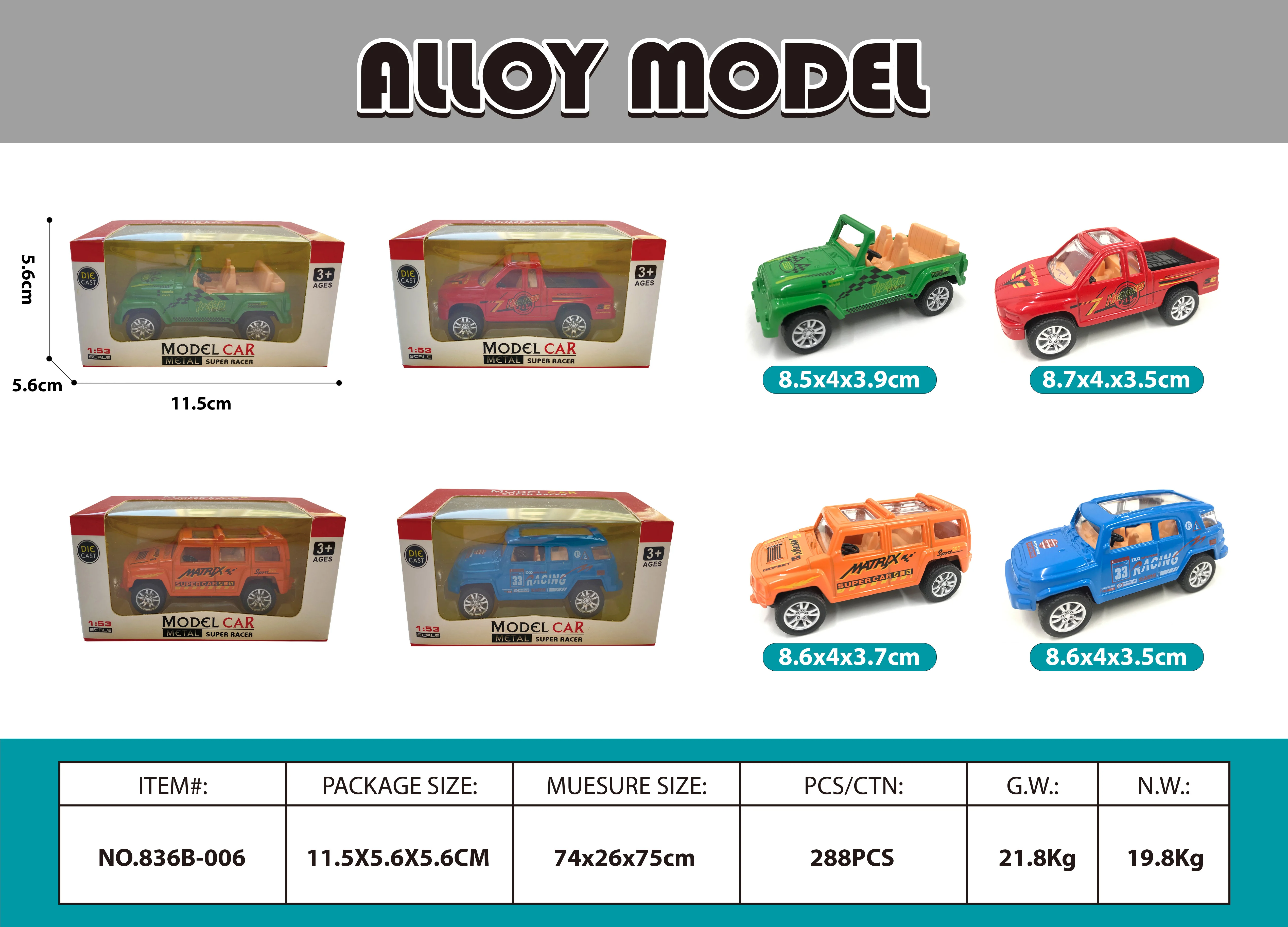 1:36 Diecast Pull Back Car Alloy Model Diecast Model Car for Kids Diecast Toys Car for Children
