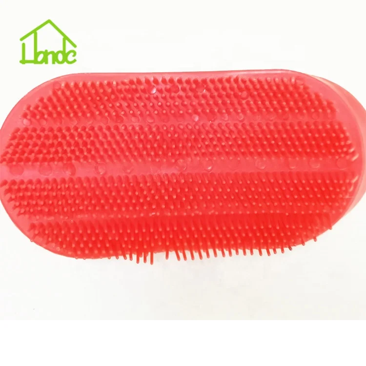 17.5x8.5cm Red Black Or Green PE/Plastic Pet Grooming Brush Massage Comb Horse Brush