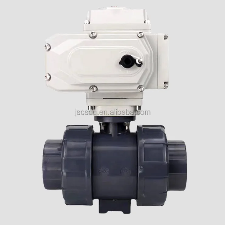 3 Way T Port Pvc Electric Actuator Ball Valve Plastic Electric Ball Valve - Buy Motorized Ball Valve