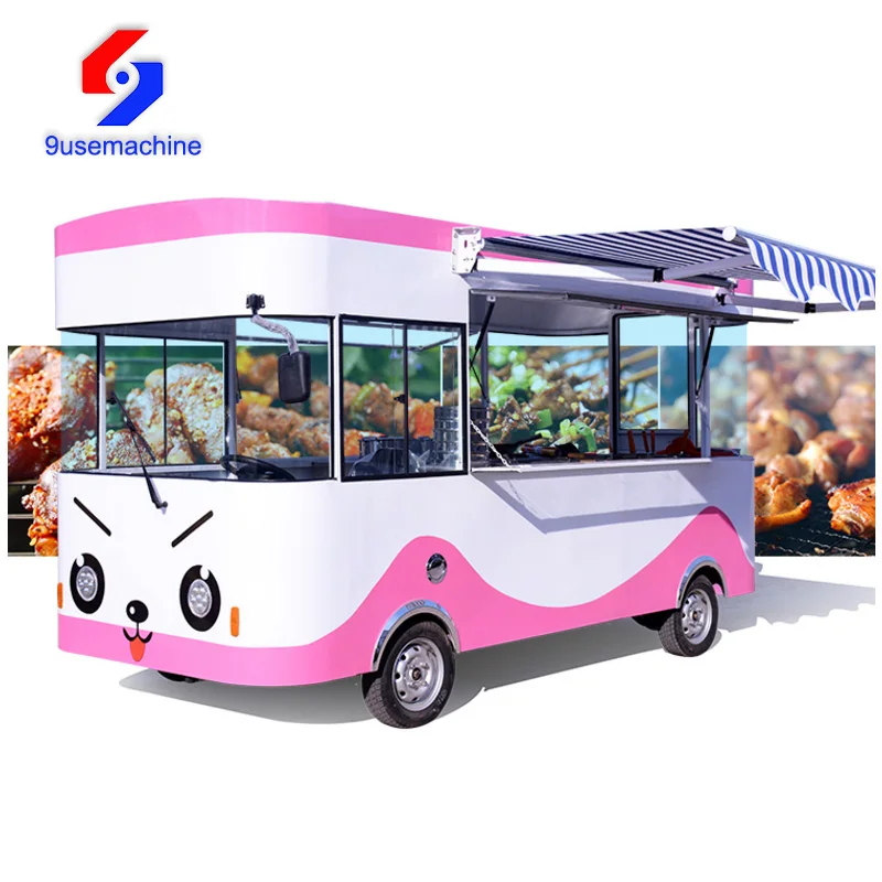 electric street mobile food car fast food vending carts electric food van