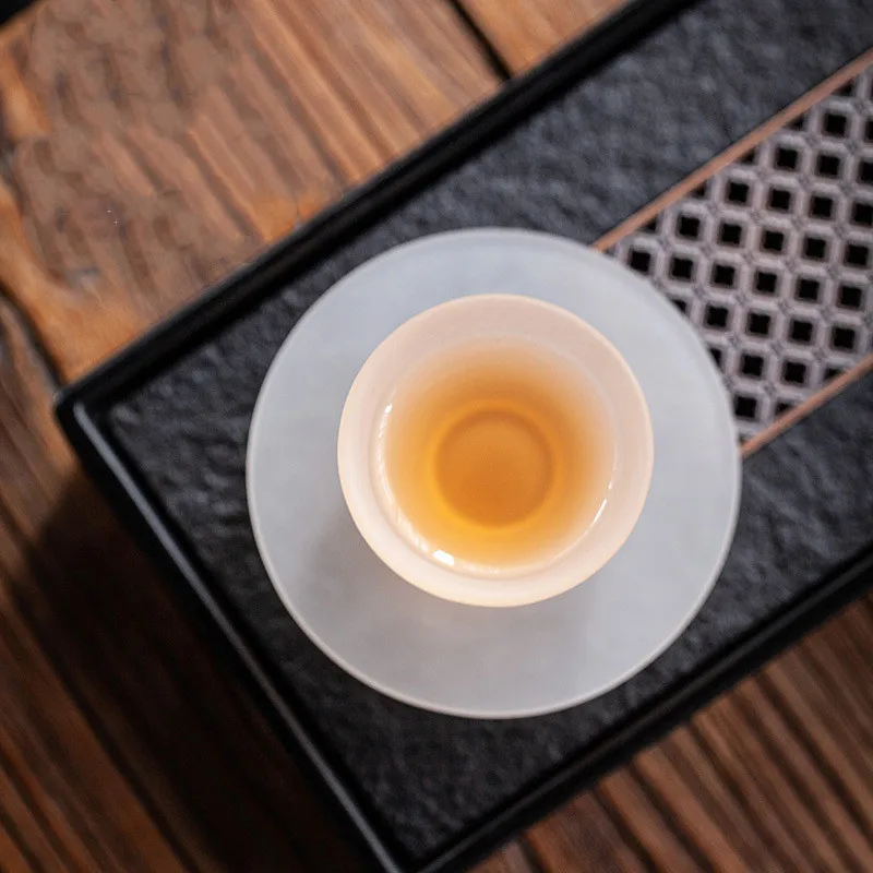 Kung fu tea set small cup Thickened heat resistant tea set with plate Drinking Glasses Tumblers Wholesale Bulk