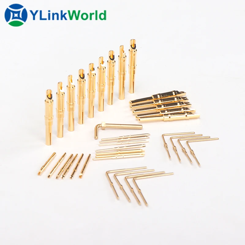 rhodium plated test pogo pin gold plated spring loaded thimble type f 8 pogo pin connector for smart watch manufacturing