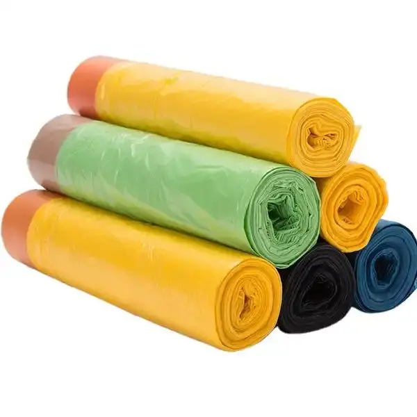 Rope Drawtape Garbage Bag Drawstring Trash Bags Bin Plastic Lineron Roll Used in Office and Home for rubbish