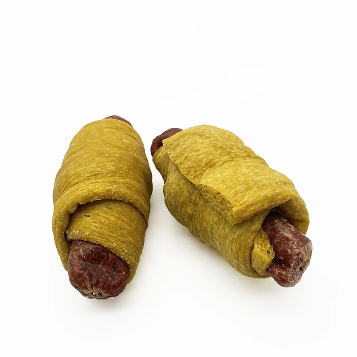 Factory Wholesale Dental Dog Treats sausage roll meat Pet Dog Biscuits Treat Dog Chew Dental Treat snack