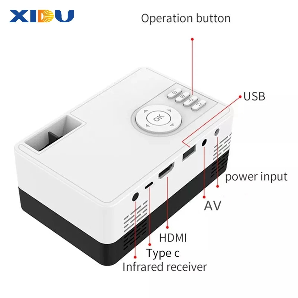 XIDU J15 Pro Led Mini Projector for Home Theater Portable Smart Pocket Cinema Video Buy Projector 1080p Projector