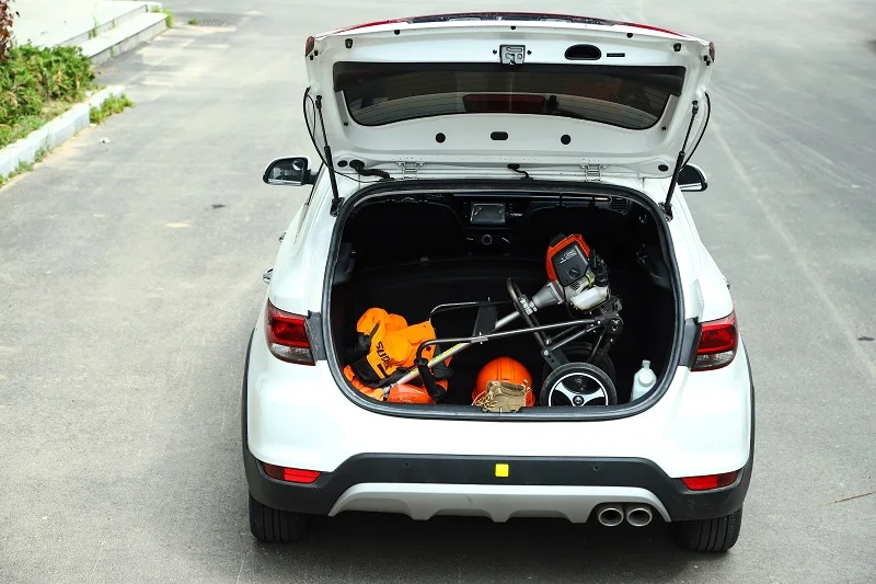 1E40F Gasoline 2 Stroke 52cc Hand Push Brush Cutter Grass Trimmer Cutting Machine For Garden With Two Wheels