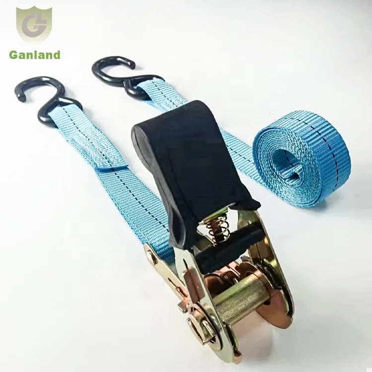 25mm Heavy Duty S Hook Motorcycle Locking Ratchet Straps Tie Down Cargo Lashing Belt Strap Ratchet Strap S-hooks