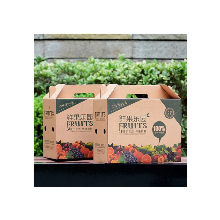 
Vegetables Package Cardboard Carton Boxes Dry Clamshell Packaging For Citrus Fruit 
