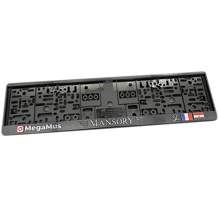Custom 3D logo Raised European License plate frame Full color printing Dubai size Russia size