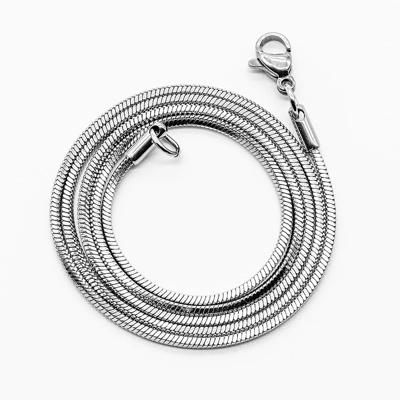 3mm 4mm 5mm Snake Chain Necklaces Wholesale Yiwu Silver Round Snake Necklace Chains