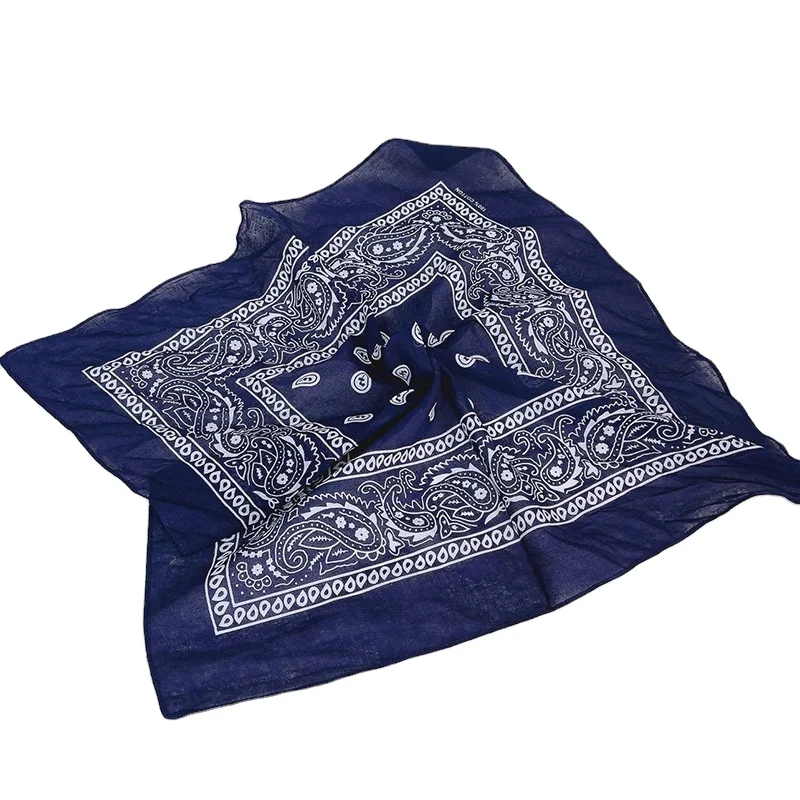 Multifunctional Bandana Colourful Custom square Silk Bandanna Printed Classic logo Cotton Design