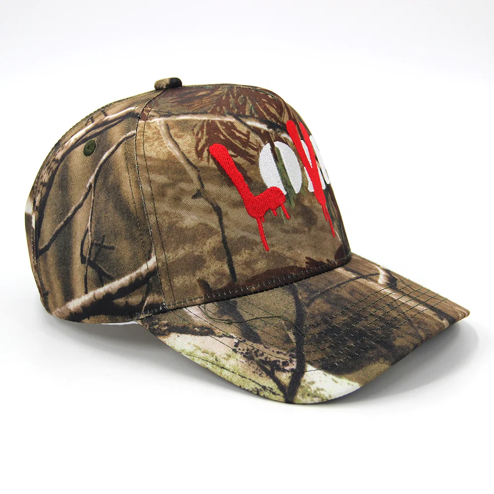 New Designers Camo Leaves Digital Printing Snapback Sport Customize Embroider Logos Polyester Camouflage Baseball Hat Caps