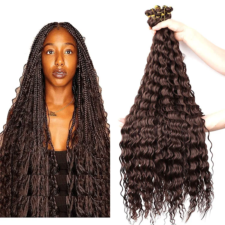 32 Inch Ocean Wave Crochet Hair Wave Deep Twist Braiding Hair Deep Ripple Crochet Synthetic Braids Hair Extension