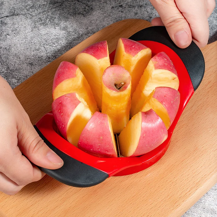 Easy Grip Handle Lightweight Fruti Cutter Extra Sharp 8 Blades Manual Stainless steel Apple Cutter Apple Slicer Corer